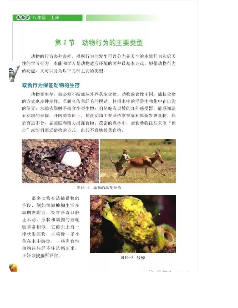 北师大版初中生物8年级上册电子课本_初中电子课本_9.生物_北师大版