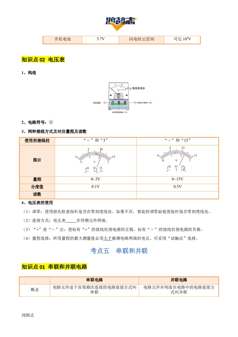 专题14电学基础（6大模块知识清单+5个易混易错+7种方法技巧+典例真题精析）（原卷版）_8、物理总复习_物理一轮复习