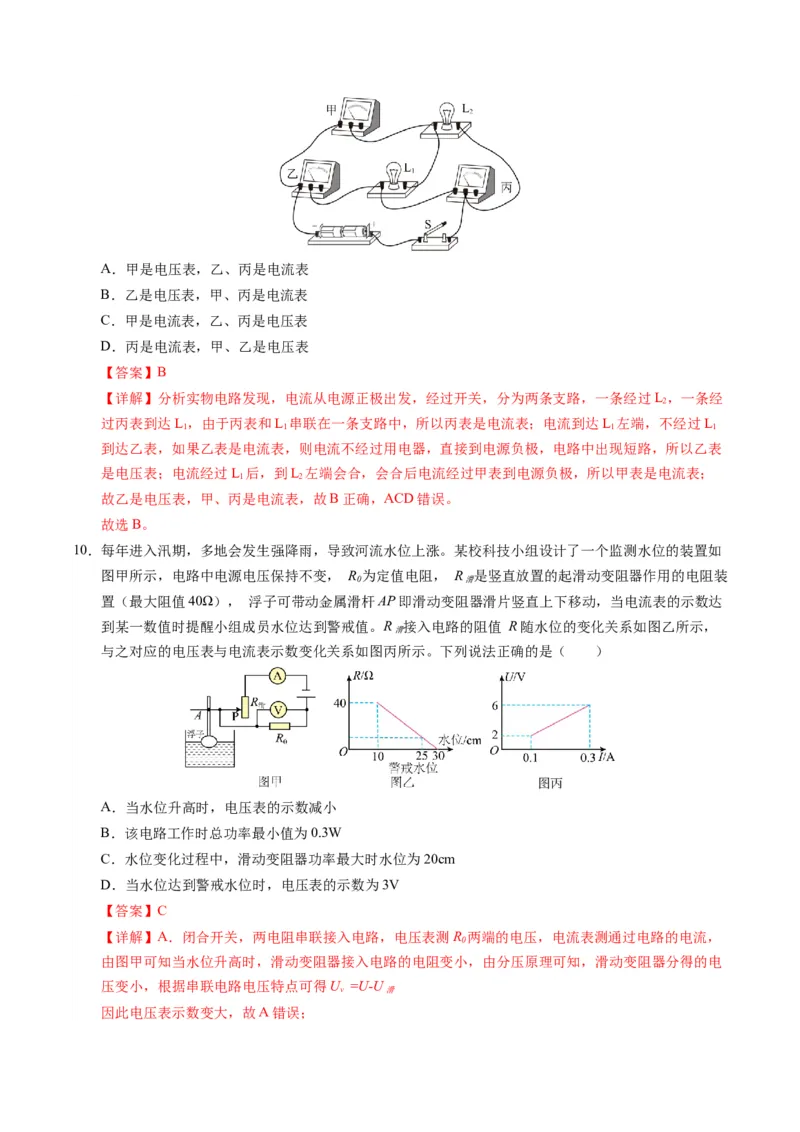 中考一模物理（江苏徐州卷）（全解全析）_8、物理总复习_2024中考模拟题物理_一模_物理（江苏徐州卷）-2024年中考第一次模拟考试