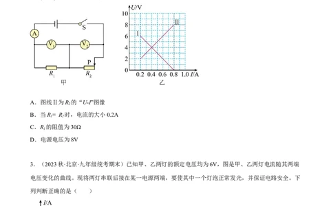 专题11电学图像（原卷版）_8、物理总复习_8.中考物理总复习_2023年中考复习资料_二轮复习_备战2023年中考物理二轮四大模块针对集训（全国通用）_模块四电学