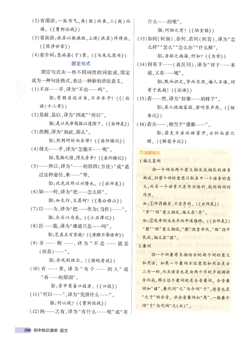 2025版《初中知识清单》-英语_《初中全科目知识点汇总》_2025初中知识清单_英语