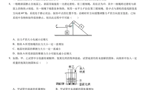 科学（浙江卷）-（考试版A4）_8、物理总复习_2024中考模拟题物理_押题预测_2024年中考押题预测卷01（浙江卷）-科学（含考试版、全解全析、参考答案、答题卡）