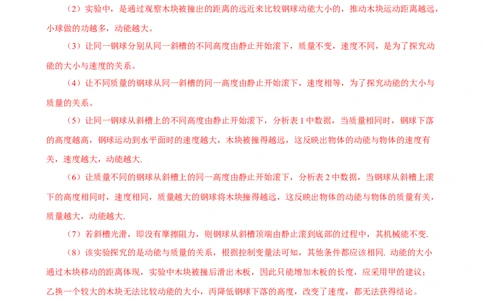 专题10物理探究实验（5）&mdash;&mdash;机械和功中的2个探究实验练习解析版_8、物理总复习_8.中考物理总复习_2023年中考复习资料_专项复习_课件+练习2023年中考物理核心素养提升