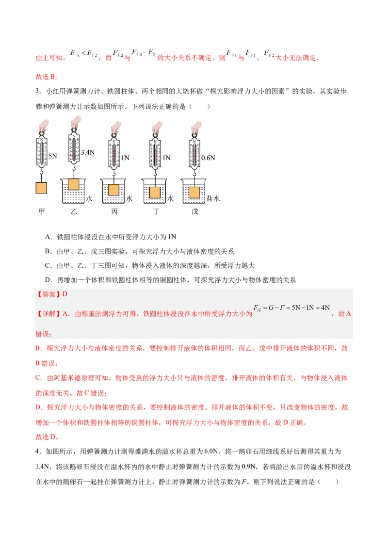 专题14浮力的四种计算方法（解析版）_8、物理总复习_8.中考物理总复习_2024年中考复习资料_一轮复习资料_完备战2024年中考物理一轮复习讲义练习（全国通用）_教师版（含答案解析）