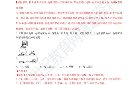 专题15电路故障问题（解析版）_8、物理总复习_8.中考物理总复习_2023年中考复习资料_专项复习_2023年用小微专题精准练助力中考物理四点问题大突破