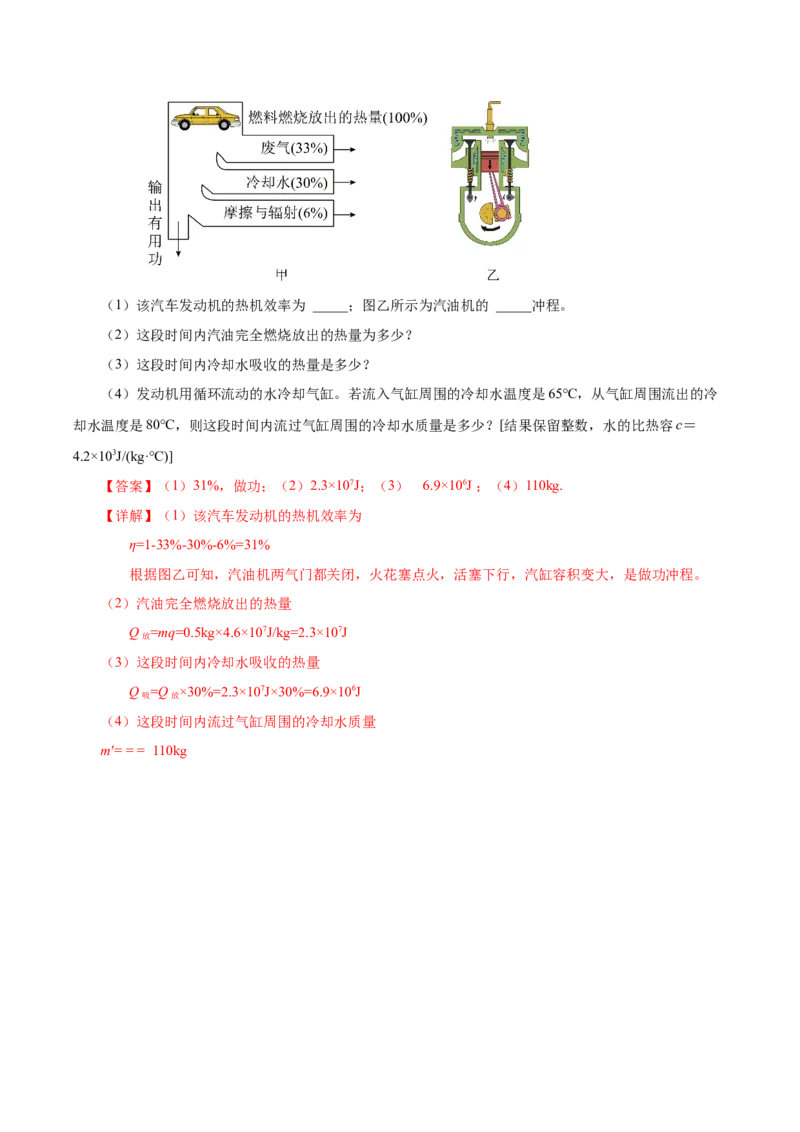 第十四章内能的利用（单元测试）-（人教版）解析版_初物_八年级上下册+九年级全一册物理_九年级物理全一册_单元测试