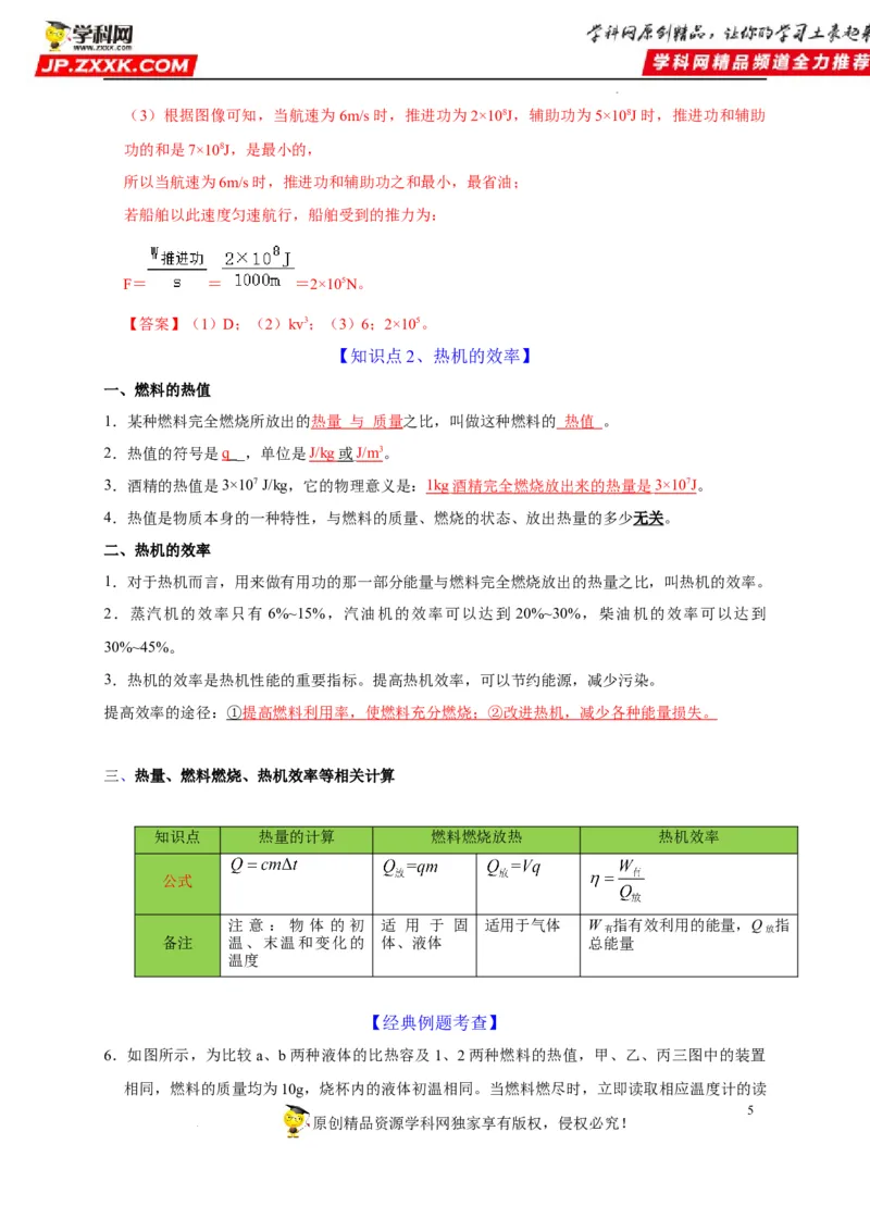第14章内能的利用（解析版）_8、物理总复习_8.中考物理总复习_2022年中考复习资料_2022年中考物理一轮复习知识点梳理与针对性分层训练（人教版）265897621