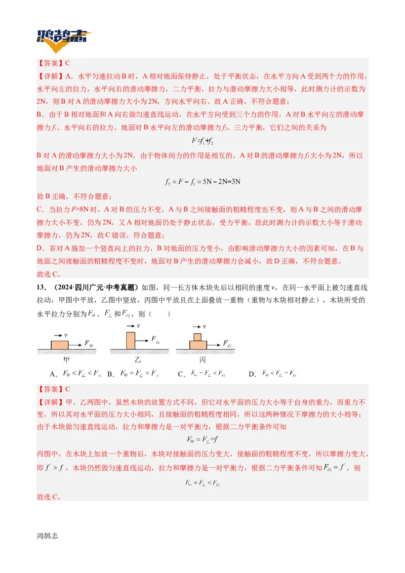专题09运动和力（讲义）（解析版）_8、物理总复习_《2025年中考复习讲义》物理