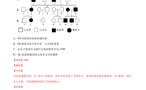 专题10伴性遗传和人类遗传病-2020年高考真题和模拟题生物分项汇编（教师版含解析）_新高考复习资料_2022年新高考复习资料_2022年一轮复习最新版