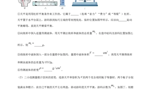 模块三实验专题25测量固体和液体的密度（原卷版）_8、物理总复习_2025年中考复习资料_（2025中考全国通用）2024年中考物理真题分类汇编