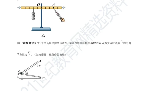 专题25力学做图重点问题（原卷版）_8、物理总复习_8.中考物理总复习_2023年中考复习资料_专项复习_2023年用小微专题精准练助力中考物理四点问题大突破