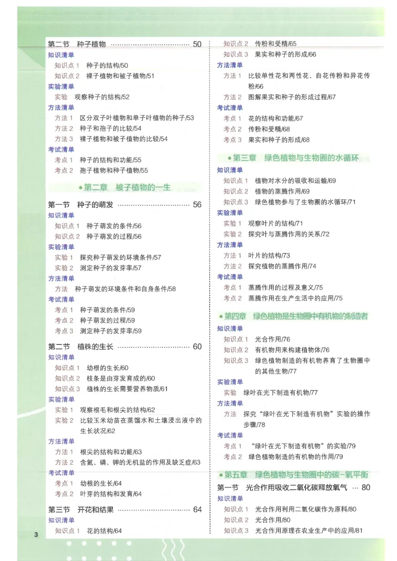 2025版《初中知识清单》-生物_《初中全科目知识点汇总》_2025初中知识清单_生物