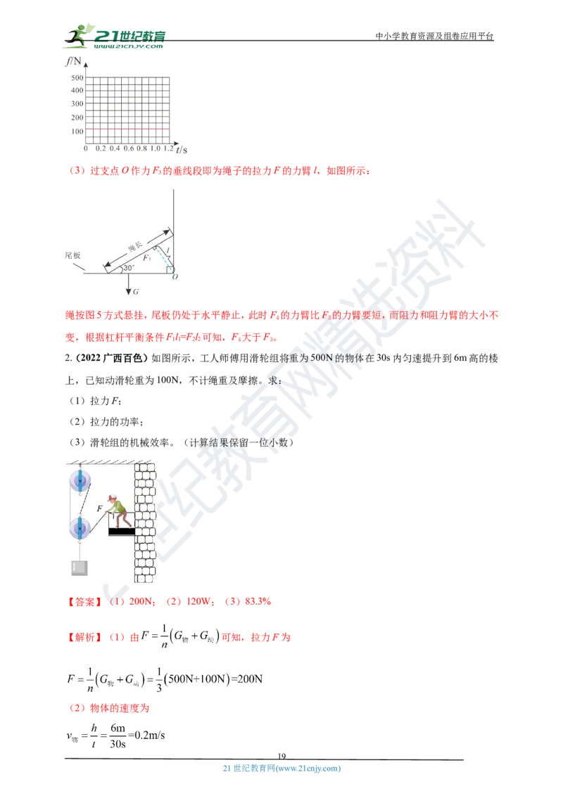 专题14机械效率问题（解析版）_8、物理总复习_8.中考物理总复习_2023年中考复习资料_专项复习_2023年用小微专题精准练助力中考物理四点问题大突破