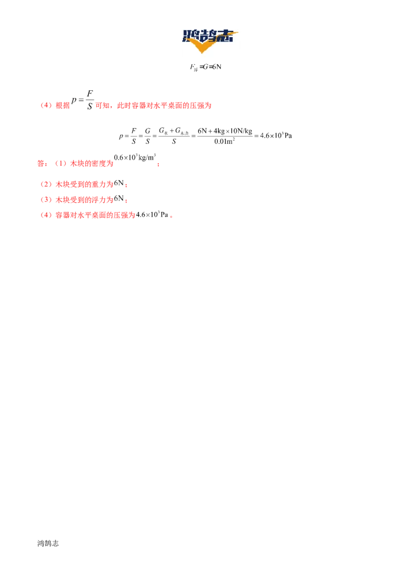 专题11浮力（4大模块知识清单+4个易混易错+7种方法技巧+典例真题精析）（解析版）_8、物理总复习_物理一轮复习