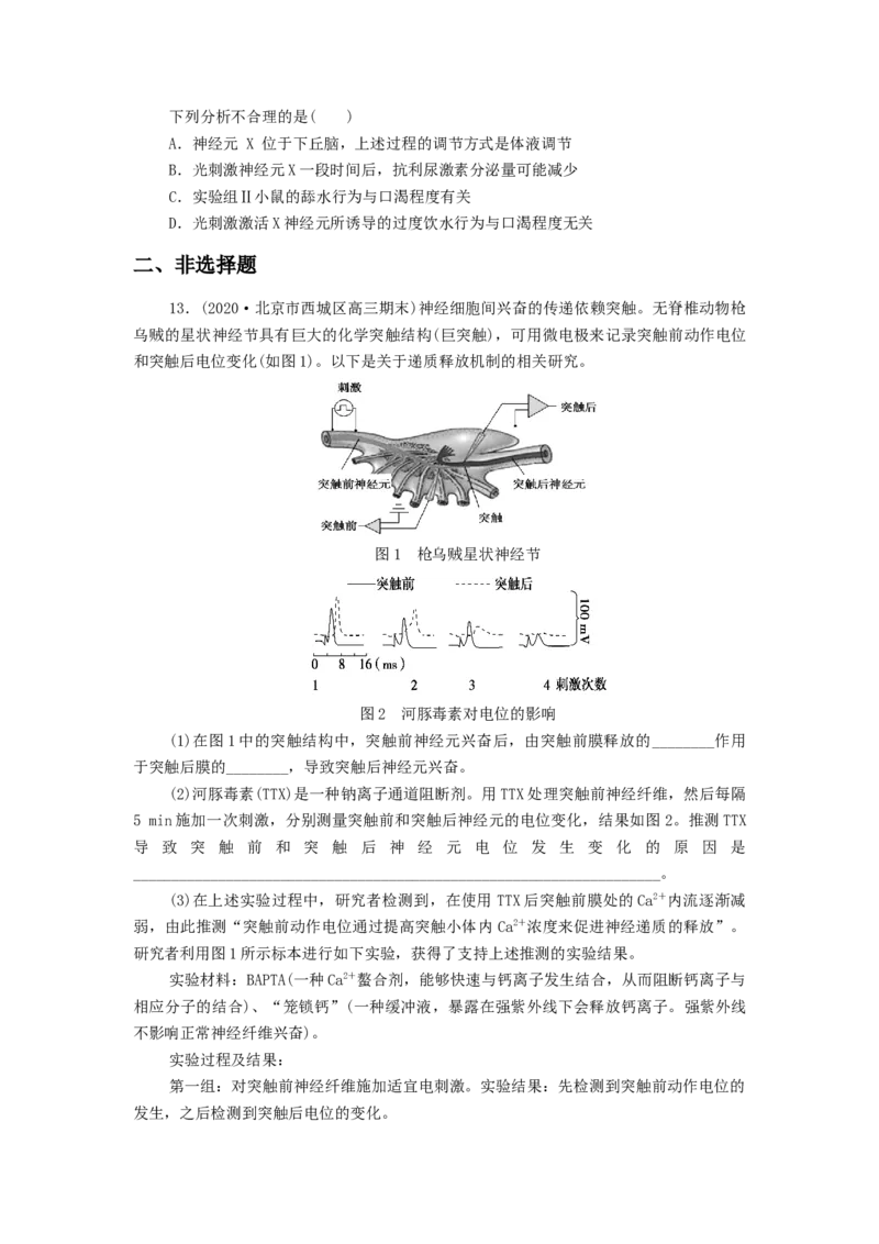 专题08生命活动的调节机制-备战2021年高考生物核心考点透析（原卷版）_新高考复习资料_2021年新高考资料_备战2021年高考生物核心考点透析