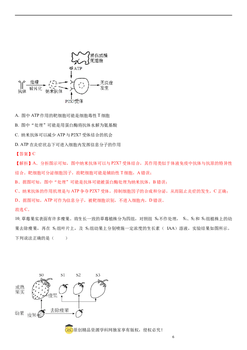 黄金卷02（解析版）_2024年新高考资料_4.2024高考模拟预测试卷_赢在高考&middot;黄金8卷备战2024年高考生物模拟卷（湖南专用）31263208