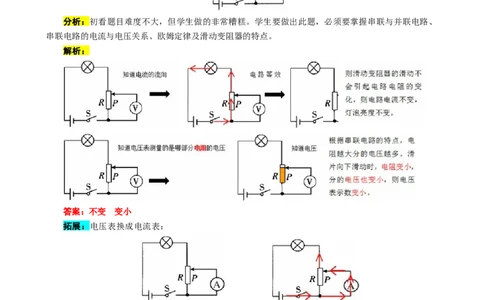 滑动变阻的反常：压表并变阻器、流表并电阻器_8、物理总复习_2024年中考复习资料_专项复习资料_2024年中考物理复习辅导系列_❤更新专项复习