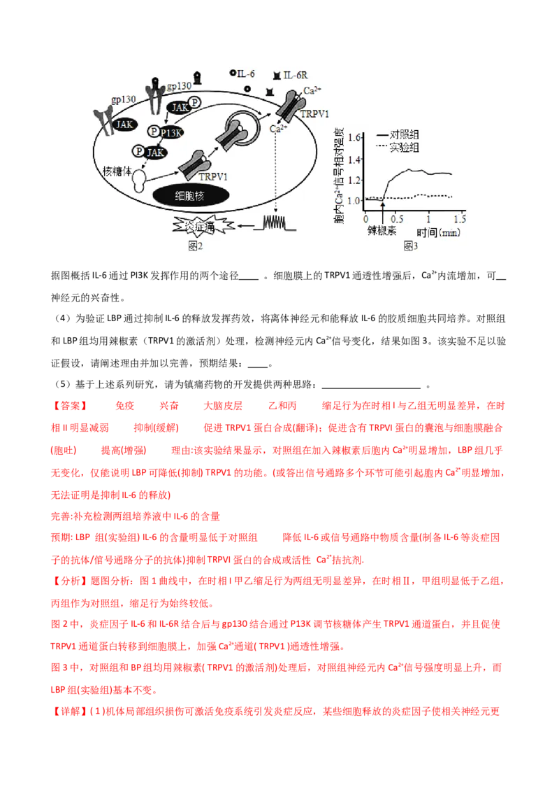 黄金卷05（解析版）-赢在高考&middot;黄金8卷备战2024年高考生物模拟卷（北京专用）_2024年新高考资料_4.2024高考模拟预测试卷