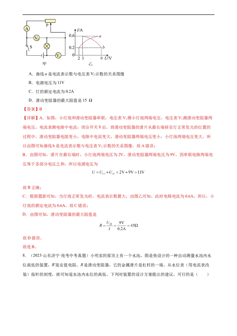 专题17欧姆定律《欧姆定律》章末综合训练（教师版）_8、物理总复习_8.中考物理总复习_2024年中考复习资料_专项复习资料_完三年（2021&mdash;2023）中考真题分项精编（全国通用）