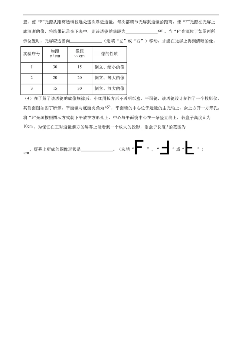 专题5透镜及其应用《透镜及其应用》章末综合训练（学生版）_8、物理总复习_8.中考物理总复习_2024年中考复习资料_专项复习资料_完三年（2021&mdash;2023）中考真题分项精编（全国通用）