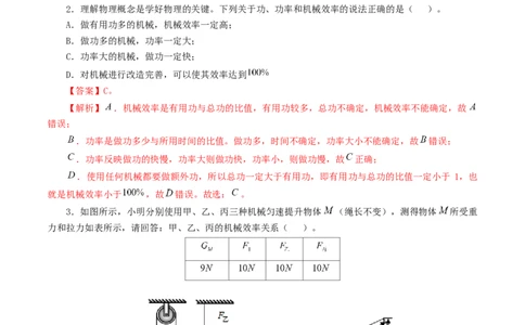 专题14机械效率（6题型）（练习）（解析版）_8、物理总复习_8.中考物理总复习_2024年中考复习资料_一轮复习资料_完2024年中考物理一轮复习课件+讲义+练习（全国通用）