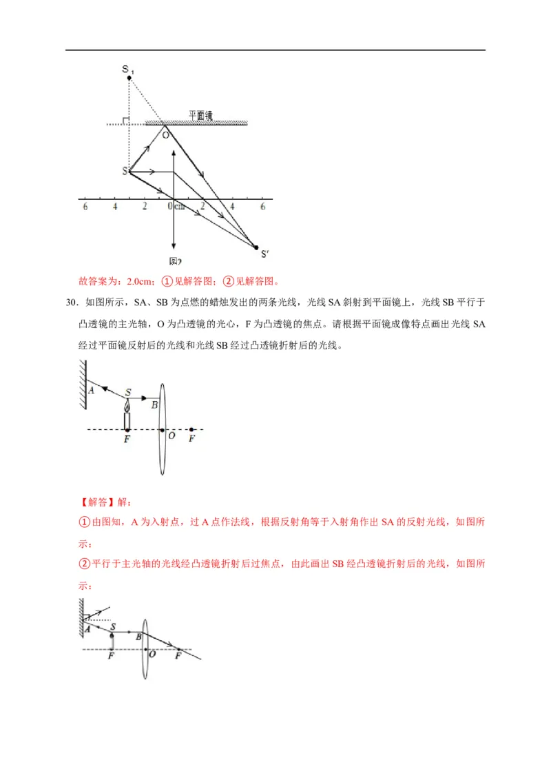 作图题02光学类（解析版）_8、物理总复习_8.中考物理总复习_2023年中考复习资料_二轮复习_2023年中考物理二轮题型专项复习（全国通用）