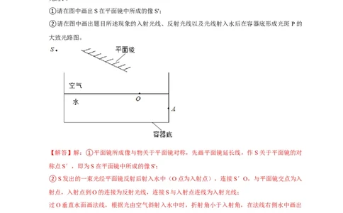 作图题02光学类（解析版）_8、物理总复习_8.中考物理总复习_2023年中考复习资料_二轮复习_2023年中考物理二轮题型专项复习（全国通用）