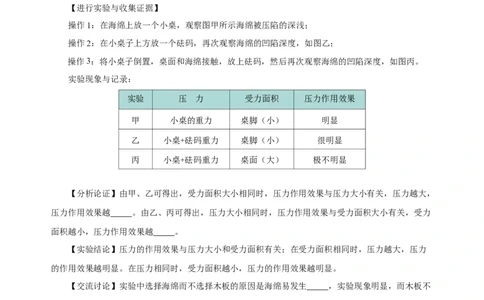 第九章压强（知识清单）-八年级物理下册同步备课系列（人教版）（学生版）_初物_八年级上下册+九年级全一册物理_八年级物理下册_老课标资料_单元试卷