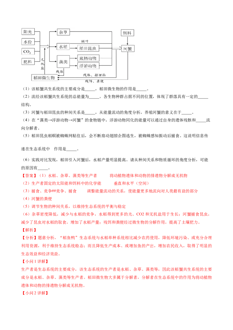 黄金卷05（解析版）-赢在高考&middot;黄金8卷备战2024年高考生物模拟卷（河北专用）_2024年新高考资料_4.2024高考模拟预测试卷