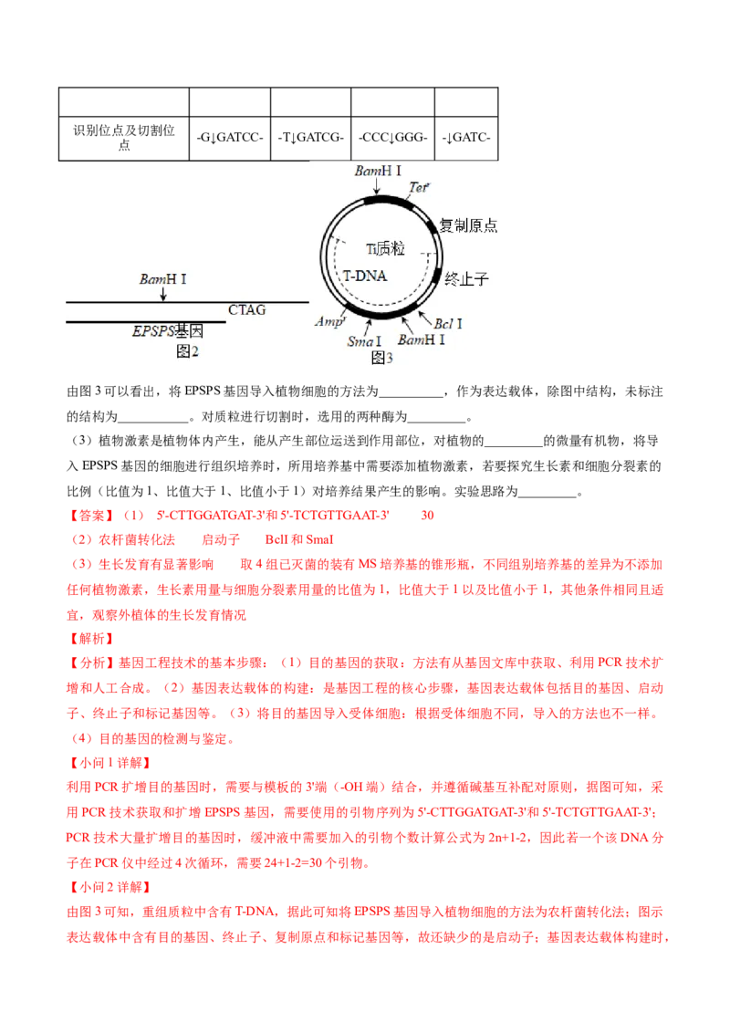 黄金卷05（解析版）-赢在高考&middot;黄金8卷备战2024年高考生物模拟卷（河北专用）_2024年新高考资料_4.2024高考模拟预测试卷