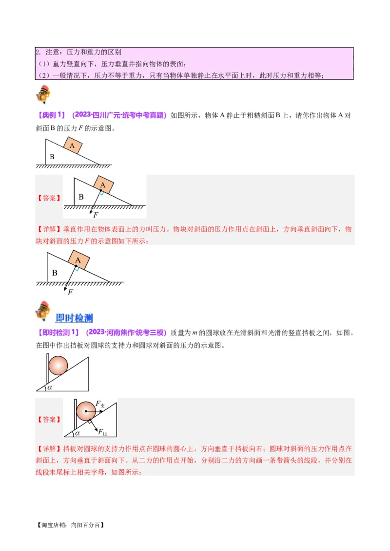 专题10压力与压强（解析版）_8、物理总复习_2024年中考复习资料_一轮复习_完备战2024年中考物理一轮复习考点帮（全国通用）_教师版（含答案解析）