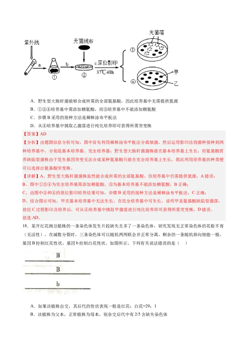 黄金卷08（解析版）-赢在高考&middot;黄金8卷备战2024年高考生物模拟卷（辽宁专用）_2024年新高考资料_4.2024高考模拟预测试卷