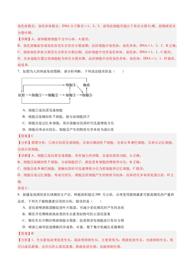 黄金卷08（解析版）-赢在高考&middot;黄金8卷备战2024年高考生物模拟卷（辽宁专用）_2024年新高考资料_4.2024高考模拟预测试卷