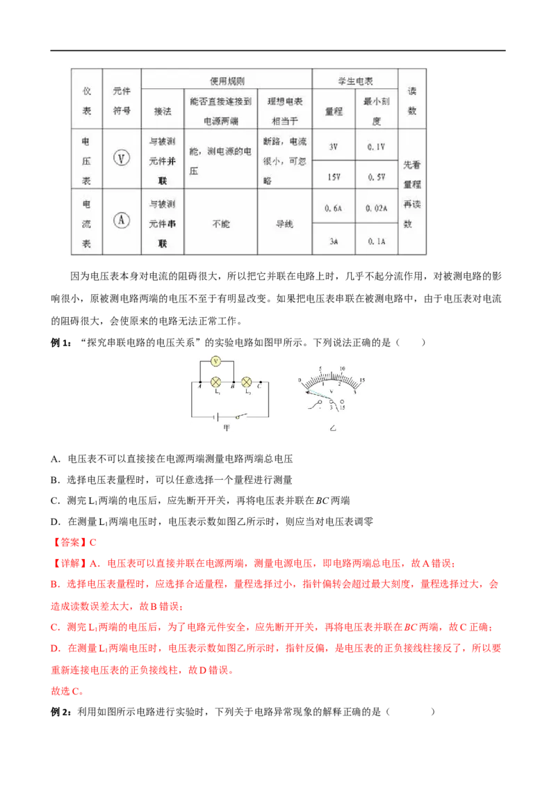 专题16电压电阻全攻略备战2023年中考物理一轮重难点复习（解析版）_8、物理总复习_8.中考物理总复习_2023年中考复习资料_一轮复习_全攻略备战2023年中考物理一轮重难点复习