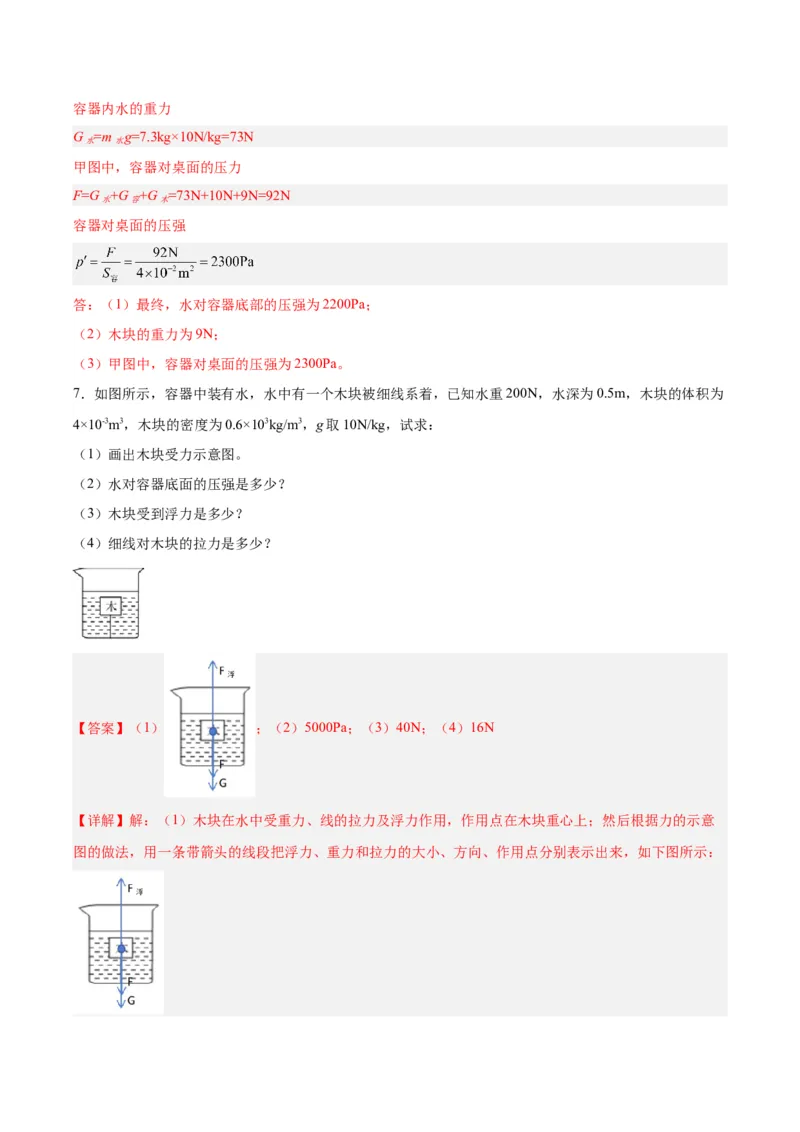 专题16压强与浮力的综合（解析版）_8、物理总复习_8.中考物理总复习_2024年中考复习资料_一轮复习资料_完备战2024年中考物理一轮复习讲义练习（全国通用）_教师版（含答案解析）