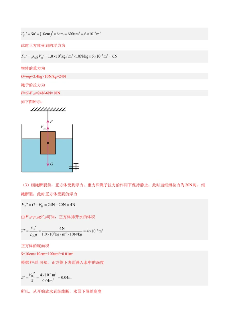 专题16压强与浮力的综合（解析版）_8、物理总复习_8.中考物理总复习_2024年中考复习资料_一轮复习资料_完备战2024年中考物理一轮复习讲义练习（全国通用）_教师版（含答案解析）