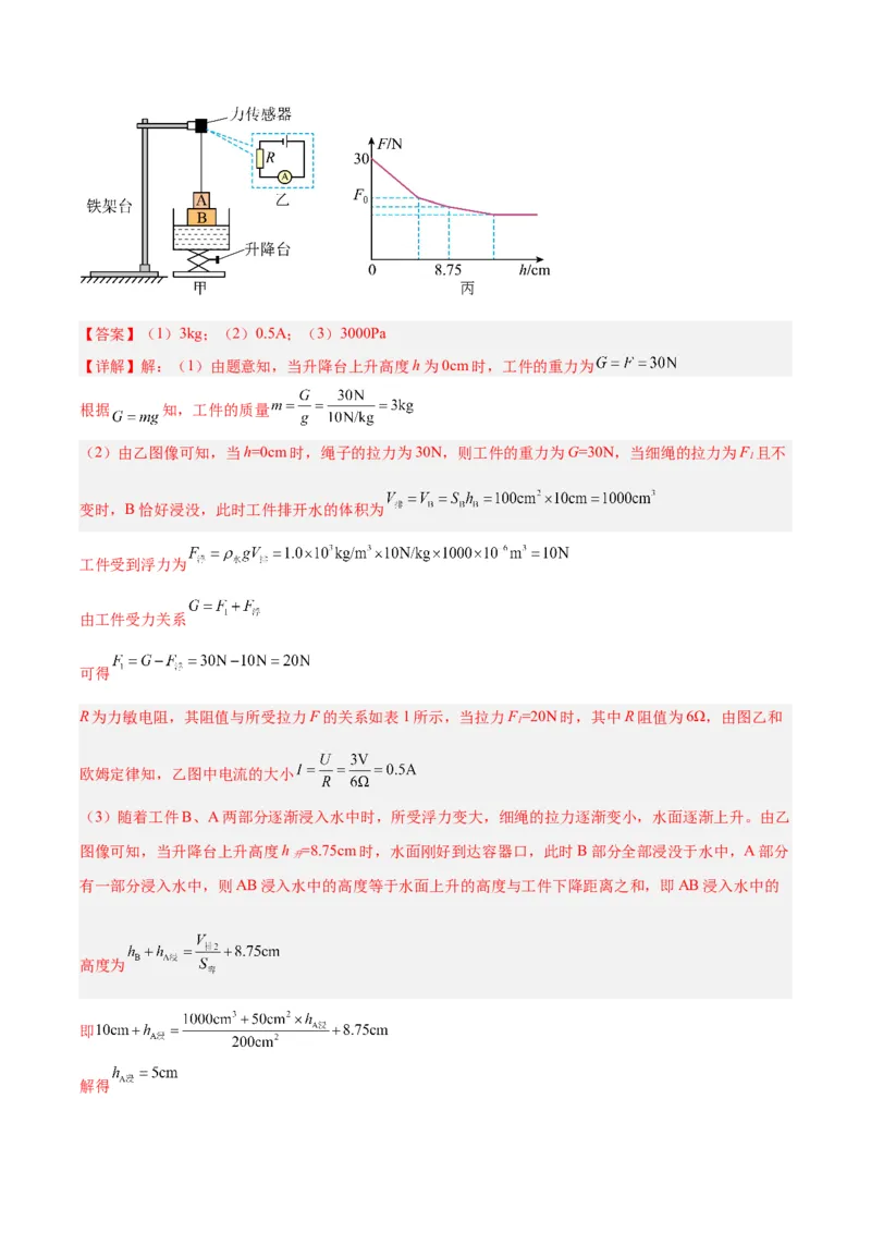 专题16压强与浮力的综合（解析版）_8、物理总复习_8.中考物理总复习_2024年中考复习资料_一轮复习资料_完备战2024年中考物理一轮复习讲义练习（全国通用）_教师版（含答案解析）