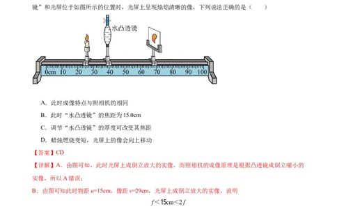 专题5透镜及其应用《透镜及其应用》章末综合训练（教师版）_8、物理总复习_2024年中考复习资料_专项复习资料_完三年（2021&mdash;2023）中考真题分项精编（全国通用）