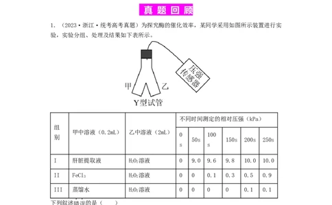 专题08酶和ATP（解析版）_通用版（老高考）复习资料_2024年复习资料_完备战2024年高考生物一轮复习抢分特训（全国通用）_教师版（含答案解析）