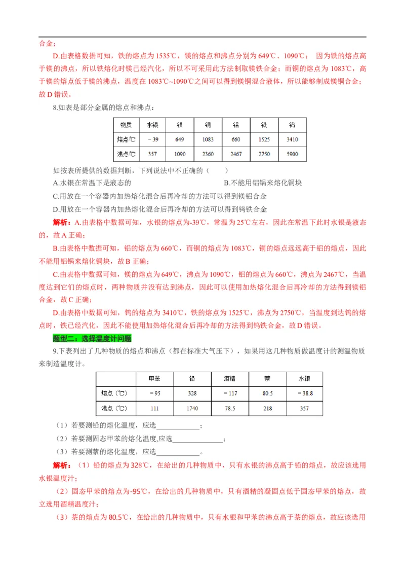 熔点沸点的应用和熔化凝固沸腾的条件_8、物理总复习_8.中考物理总复习_2024年中考复习资料_专项复习资料_2024年中考物理复习_❤更新专项复习