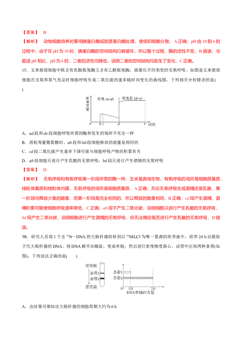 黄金卷06（解析版）-赢在高考&middot;黄金8卷备战2024年高考生物模拟卷（福建专用）_2024年新高考资料_4.2024高考模拟预测试卷
