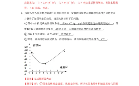 专题15《密度的应用》压轴培优题型训练六大题型（教师版）_初物_八年级上下册+九年级全一册物理_八年级物理上册_压轴题训练