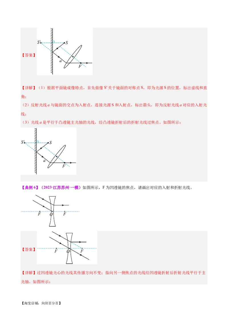 专题28光路作图专题（解析版）_8、物理总复习_2024年中考复习资料_一轮复习_完备战2024年中考物理一轮复习考点帮（全国通用）_教师版（含答案解析）