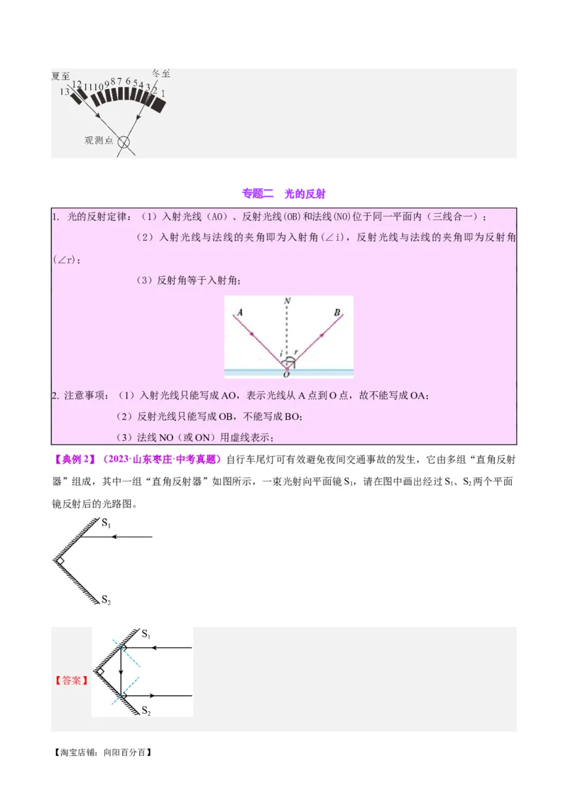 专题28光路作图专题（解析版）_8、物理总复习_2024年中考复习资料_一轮复习_完备战2024年中考物理一轮复习考点帮（全国通用）_教师版（含答案解析）