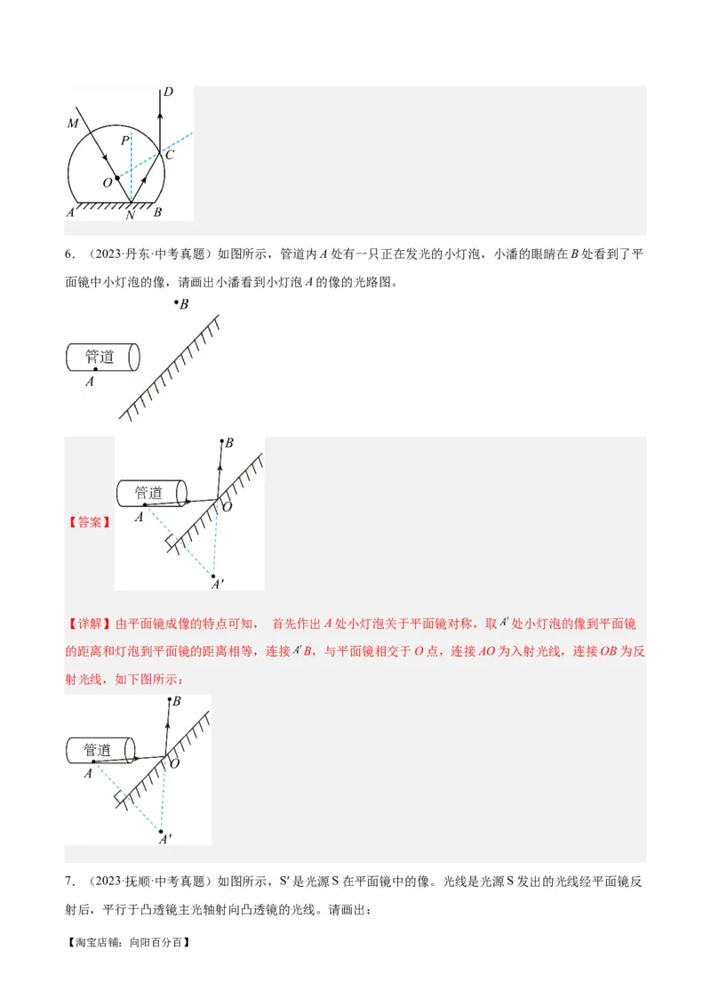 专题28光路作图专题（解析版）_8、物理总复习_2024年中考复习资料_一轮复习_完备战2024年中考物理一轮复习考点帮（全国通用）_教师版（含答案解析）