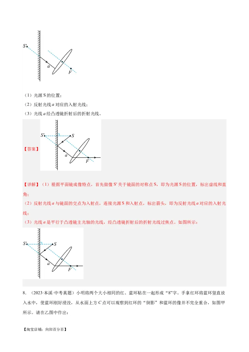 专题28光路作图专题（解析版）_8、物理总复习_2024年中考复习资料_一轮复习_完备战2024年中考物理一轮复习考点帮（全国通用）_教师版（含答案解析）