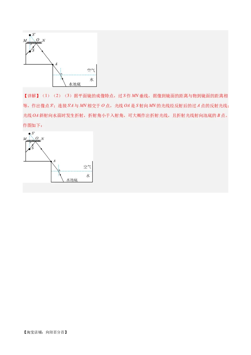 专题28光路作图专题（解析版）_8、物理总复习_2024年中考复习资料_一轮复习_完备战2024年中考物理一轮复习考点帮（全国通用）_教师版（含答案解析）
