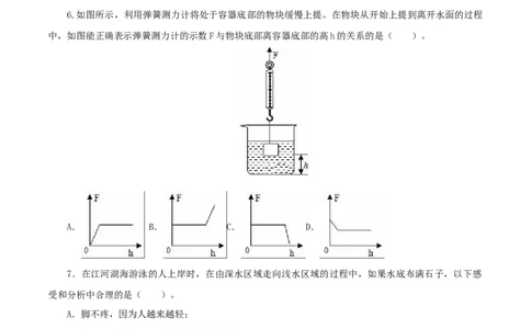 专题12浮力（测试）（原卷版）-2022年中考一轮复习讲练测_8、物理总复习_8.中考物理总复习_2022年中考复习资料_2022年中考物理一轮复习讲练测264201163