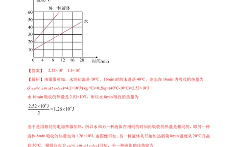 专题34热学综合计算（包括图像）难点问题（解析版）_8、物理总复习_8.中考物理总复习_2023年中考复习资料_二轮复习_2023年二轮复习小微专题精准练助力中考物理四点问题大突破（通用版）