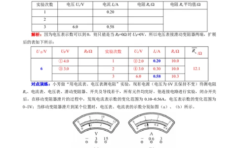 扩展&ldquo;记录表&rdquo;突破&ldquo;伏安法&rdquo;测电阻相关计算_8、物理总复习_2024年中考复习资料_专项复习资料_2024年中考物理复习辅导系列_❤更新专项复习